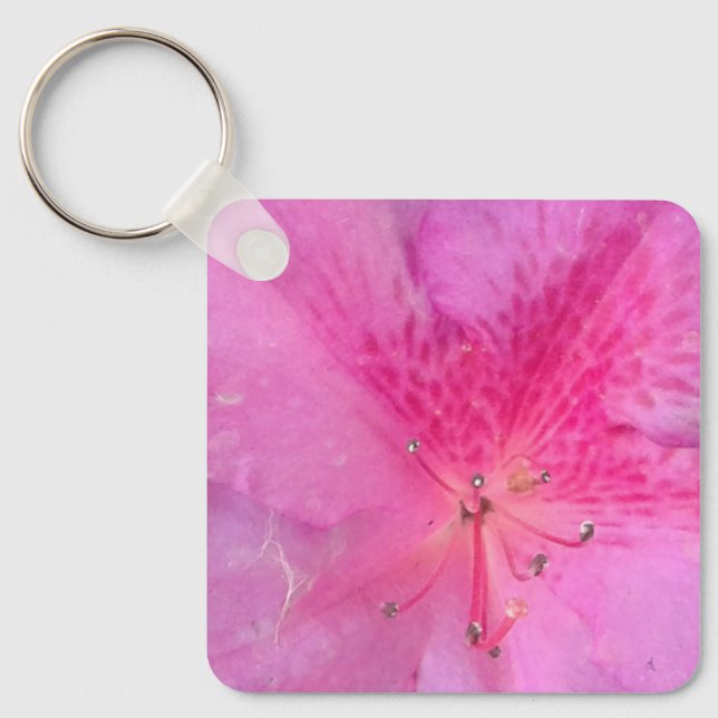 Elegant Metal Square Keychain (Front)