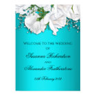 Elegant Metallic Aqua and White Roses Wedding