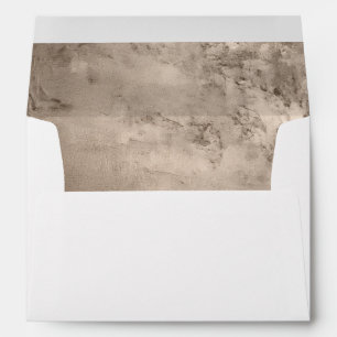 Elegant Metallic Copper Texture Return Address  Envelope