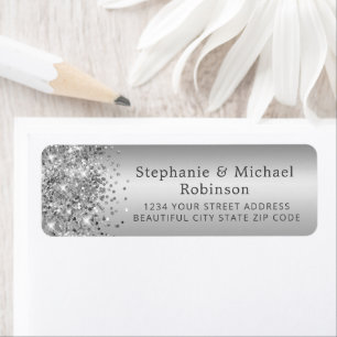 Elegant Metallic Foil Silver Confetti Glitter