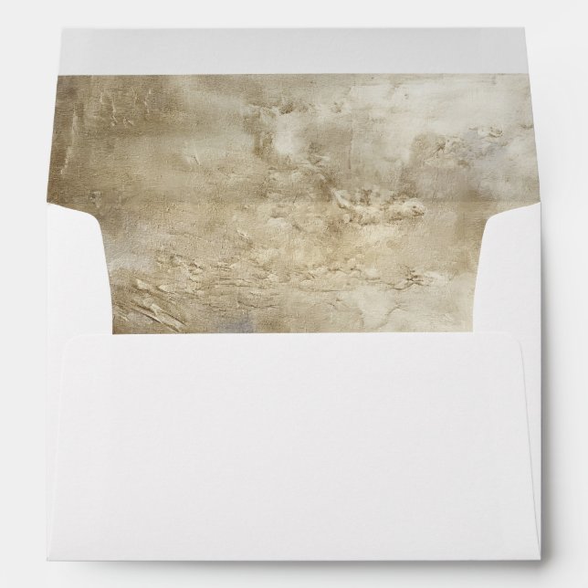 Elegant Metallic Gold Texture Return Address  Envelope (Back (Bottom))