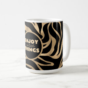 Elegant Metallic Gold Zebra Black Animal Print Coffee Mug