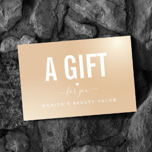 Elegant Metallic Gradient Heart Minimalist Classy