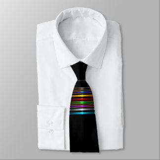 Elegant Metallic Gradient Stripes Design Tie