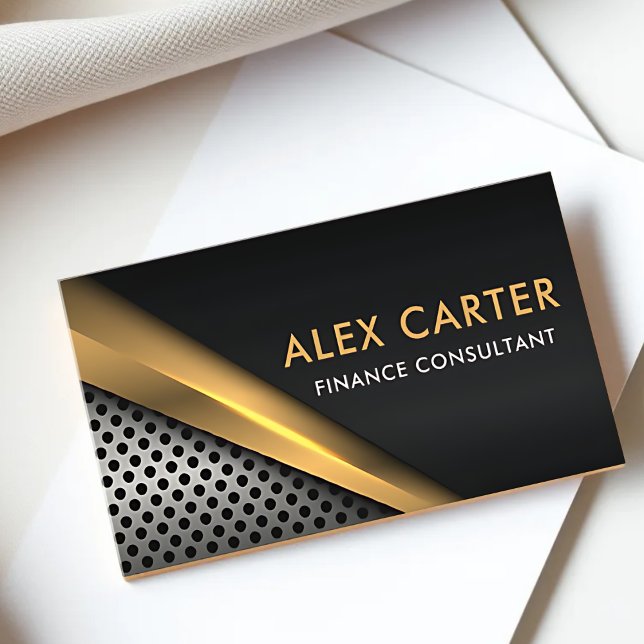 Elegant Metallic Modern Luxury Business Card (Elegant Metallic Modern Luxury)