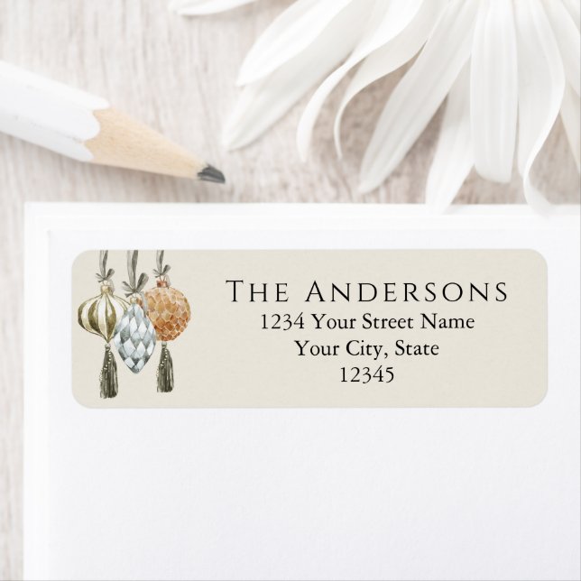 Elegant Metallic Ornaments Christmas Holiday (Insitu)