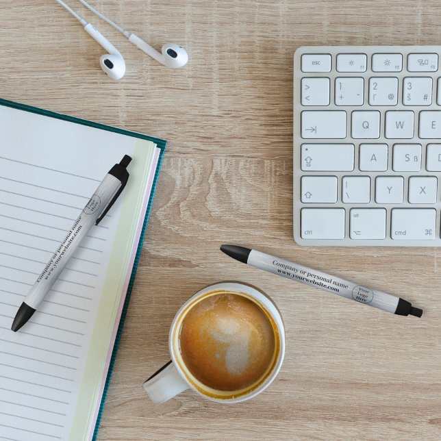 Elegant metallic silver black ink pen (Creator Uploaded)