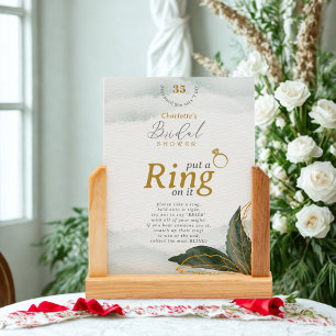Élégant mettre une bague sur sa carte de table de
