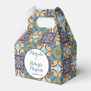 Elegant Mexican Floral Talavera Wedding Favor Box