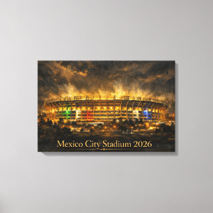 Elegant Mexico Stadium in Mexico City World Cup Canvas Print