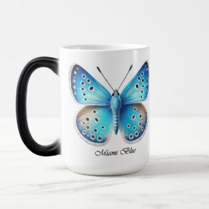 Elegant Miami Blue Butterfly Wrap Magic Mug