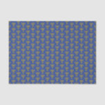 Elegant Mid Blue | Chanukah Hanukkiyah | MENORAH Tissue Paper<br><div class="desc">Elegant mid blue MENORAH Tissue Paper,  showing with faux gold menorah in a tiled pattern. This is a minimalist,  simple,  elegant design,  especially suitable for Hanukkah gifts or crafts.</div>