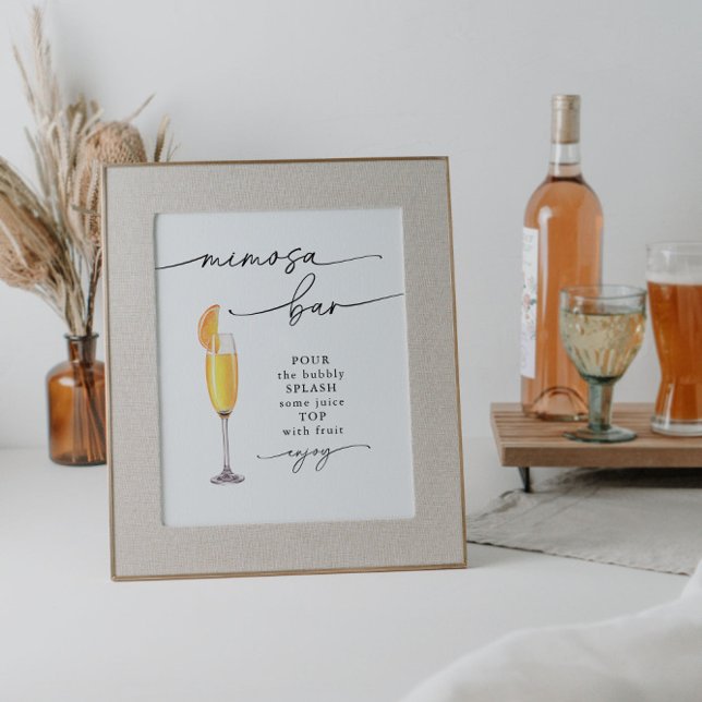 Elegant Mimosa Bar Party Sign (Creator Uploaded)