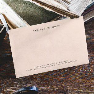 Elegant Minimal Beige Personalized Card