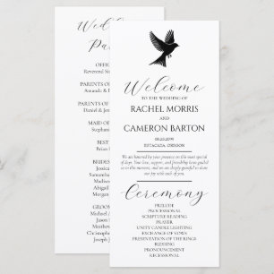 Elegant Minimal Black and White with Bird Program