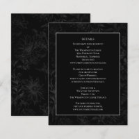 Elegant Minimal Black Tapestry Wedding Details