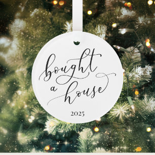 Elegant Minimal Bought A House Ornament