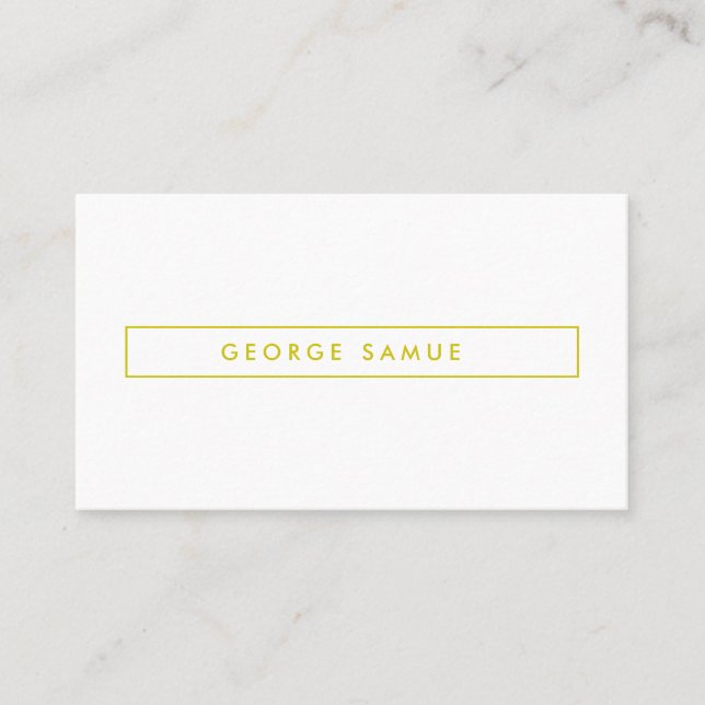 Elegant Minimal Business Branding Business Card (Front)