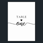 Elegant Minimal Calligraphy Custom Table Number<br><div class="desc">Elegant Minimal Calligraphy Custom Table Number. Write the table number you need in the template field.</div>