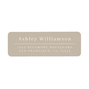 Elegant Minimal Chic Gray Return Address