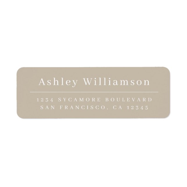 Elegant Minimal Chic Grey Return Address  (Front)