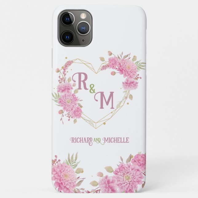 Elegant minimal Chic Initial letter monogram name Case-Mate iPhone Case (Back)