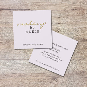 Elegant Minimal Chic Makeup Artist Beauty Square Business Card