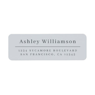 Elegant Minimal Chic Pastel Blue Return Address
