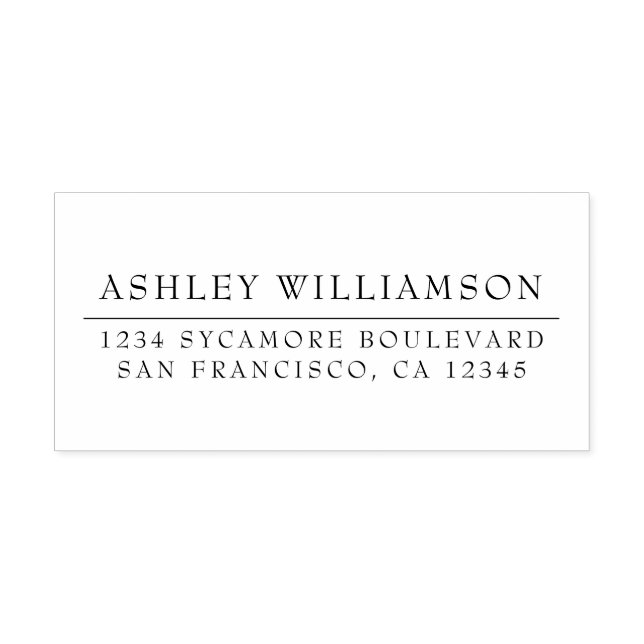 Elegant Minimal Chic Return Address Self-inking Stamp (Design)