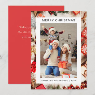 Elegant Minimal Christmas   Modern Family 1 Photo Holiday Card