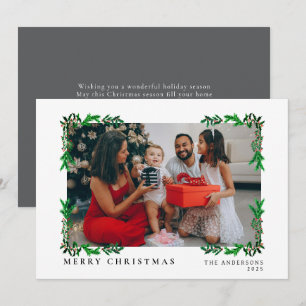 Elegant Minimal Christmas   Modern Family Portrait Holiday Card