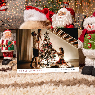 Elegant Minimal Christmas   Modern Family Portrait Holiday Card