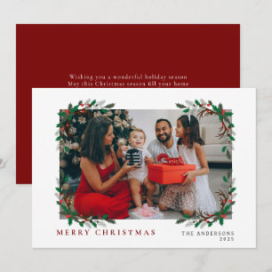 Elegant Minimal Christmas   Modern Family Portrait Holiday Card