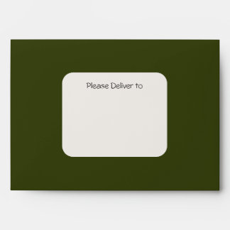 Elegant minimal Cream & sage Green Envelope