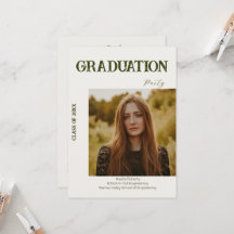 Elegant minimal Cream & sage Green Graduation