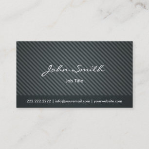Elegant Minimal Dark Green Stripes Business Card