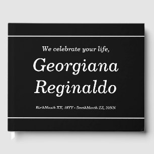 Elegant & Minimal Funeral Guest Book
