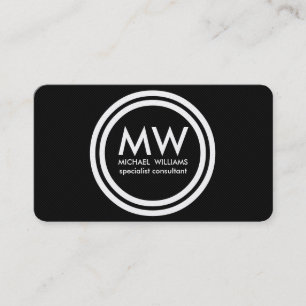 Elegant, minimal golden circle business card