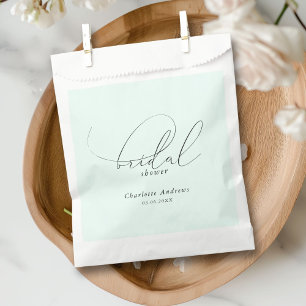 Elegant, minimal, handwriting Bridal Shower Favour Bag