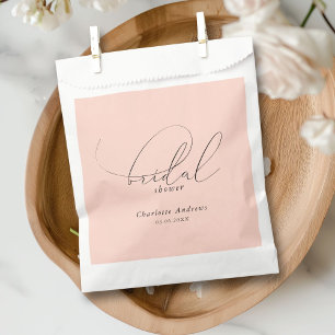 Elegant, minimal, handwriting Bridal Shower Favour Bag