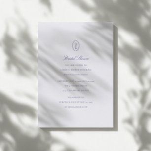 Elegant Minimal Lavender Floral Bridal Shower Invitation