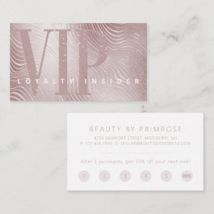 Elegant Minimal Luxury Glam Rose Gold Abstract VIP Loyalty Card