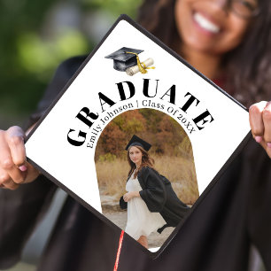 Elegant Minimal Minimalist Graduation Cap Topper