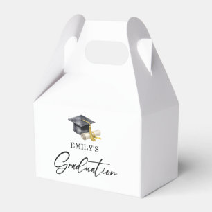 Elegant Minimal Minimalist Graduation Favor Box