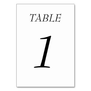 Elegant Minimal Modern Simple Chic Table Card