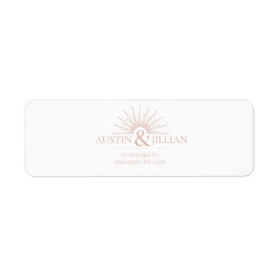 Elegant Minimal Modern Wedding Return Label
