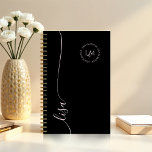 Elegant Minimal Monogram Initials Script Name Planner<br><div class="desc">Sleek, sophisticated, and uniquely yours—our Elegant Minimal Monogram Initials Script Name Personalized Planner brings together luxury and functionality. This beautifully designed planner features a clean, minimal aesthetic that ensures your day-to-day planning is as stylish as efficient. Whether you're staying organized at work, jotting down personal goals, or keeping track of...</div>