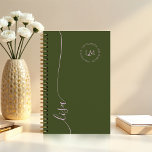 Elegant Minimal Monogram Initials Script Name Planner<br><div class="desc">Sleek, sophisticated, and uniquely yours—our Elegant Minimal Monogram Initials Script Name Personalized Planner brings together luxury and functionality. This beautifully designed planner features a clean, minimal aesthetic that ensures your day-to-day planning is as stylish as efficient. Whether you're staying organized at work, jotting down personal goals, or keeping track of...</div>
