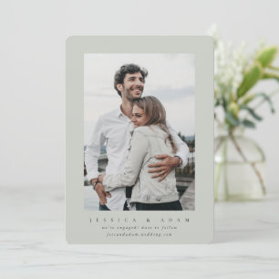 Élégant minimal Nous sommes engagés! Faire-part ph