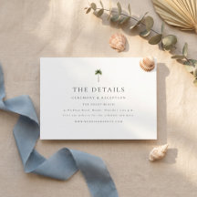 Elegant Minimal Palm Tree Wedding Details